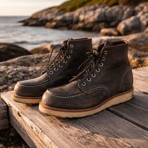 Red Wing 8890 heritage Moc Toe Boots 7.5 D Charcoal Rough & Tough USA $329